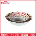 Beautiful inside flower decal round bowl